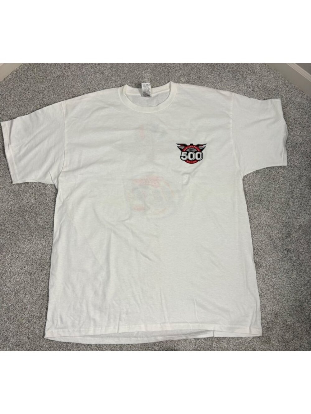 Indianapolis 500 89th Running 2005 Deadstock Fruit of the Loom XL T-Shirt flaws